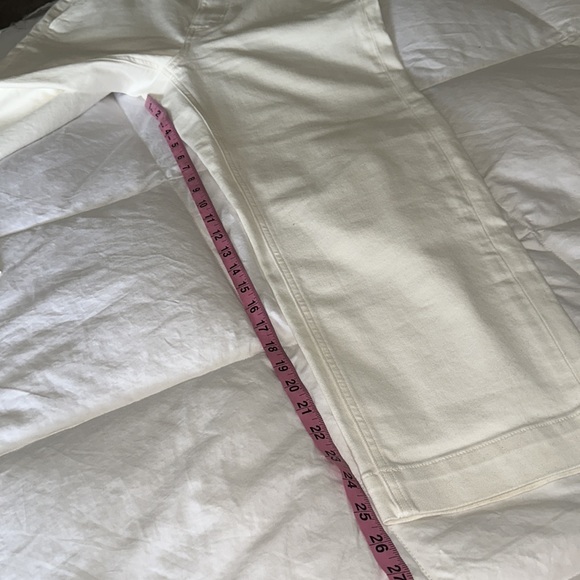 EVERLANE The Straight-Leg Crop Sz 12 Regular in Bone Cream Stretch cropped. - Picture 14 of 15